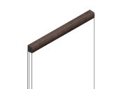 Молдинг 15х15 мм HiWood D15V2 BR354 цвет под дерево из фитополимера 2.7м