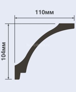 Заказать Потолочный плинтус 110х104 мм Hiwood A151 белый полистирол 2 м 