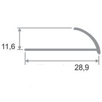 Заказать Уголок наружный для плитки С-образный (раскладка) ПО-12 серебро матовое 2,7 м Заказать Уголок наружный для плитки С-образный (раскладка) ПО-12 серебро матовое 2,7 м