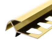 Профиль алюминиевый под плитку фигурный ПО-12х12 Золото глянцевое 2,7 м Профиль алюминиевый под плитку фигурный ПО-12х12 Золото глянцевое 2,7 м