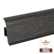 Плинтус напольный пластиковый IDEAL Комфорт 301 Венге 2,5 м Плинтус напольный пластиковый IDEAL Комфорт 301 Венге 2,5 м