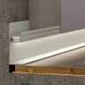Заказать Алюминиевый плинтус теневой с LED подсветкой с экраном ПО-196 серебро матовое 2,7 м 
