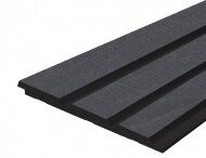 Стеновая панель 120х12 мм Hiwood LV124 BK114K черный 2,7м Стеновая панель 120х12 мм Hiwood LV124 BK114K черный 2,7м