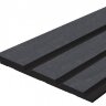 Стеновая панель 120х12 мм Hiwood LV124 BK114K черный 2,7м