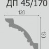 Заказать Потолочный плинтус 120х120 мм Де-Багет Декор ДП 45/170 белый 2 м 