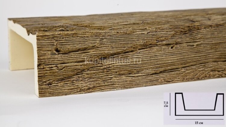 Заказать Декоративная балка из полиуретана 75х150 мм Уникс Славянский стиль СС2 Олива 3 м Заказать Декоративная балка из полиуретана 75х150 мм Уникс Славянский стиль СС2 Олива 3 м