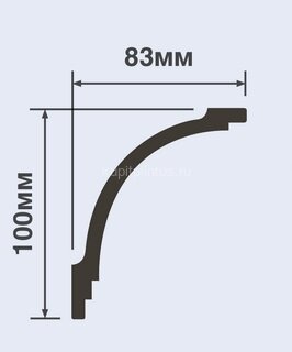 Заказать Потолочный плинтус 100х83 мм Hiwood A130V1 белый полистирол 2 м Заказать Потолочный плинтус 100х83 мм Hiwood A130V1 белый полистирол 2 м