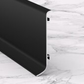 Напольный алюминиевый плинтус 60х10 мм ПЛWH-60-34 черный муар 3 м