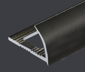C-образный профиль алюминий для плитки 12 мм PV09-18 черный матовый 2,7 м