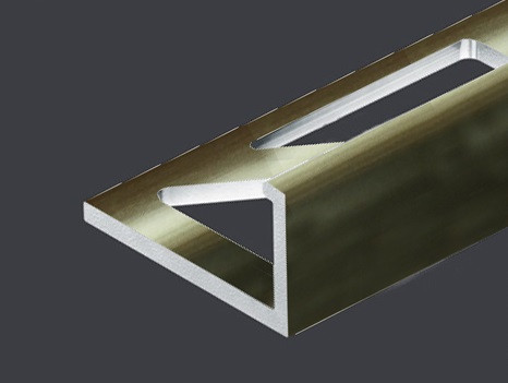 Заказать L-образный профиль алюминиевый 10 мм PV02-17 титан блестящий 2,7 м 