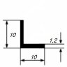 Заказать Уголок из алюминия 10х10х1,2 мм равносторонний 3 м Заказать Уголок из алюминия 10х10х1,2 мм равносторонний 3 м