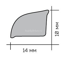 Заказать Штапик вспененный ПВХ 10х14 Асви цвет Венге 2,4 м 