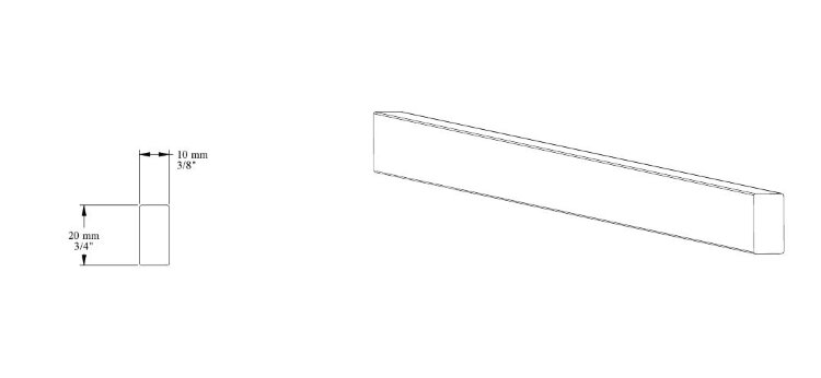 Заказать Плинтус 10х20 мм Orac Decor Duropolymer SX194 2 м 