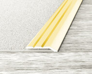 Алюминиевый порог с насечками окантовочный 30 мм Effector A 01-00 Золото 2,7 м Алюминиевый порог с насечками окантовочный 30 мм Effector A 01-00 Золото 2,7 м