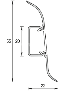 Заказать Плинтус напольный пластиковый IDEAL Комфорт 351 Каштан 2,5 м 