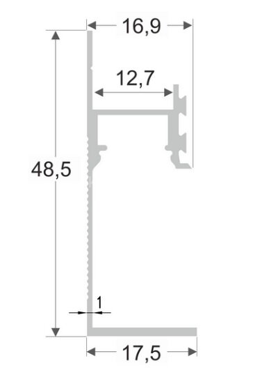 Заказать Алюминиевый плинтус теневой с LED подсветкой с экраном ПО-196 черный матовый 2,7 м Заказать Алюминиевый плинтус теневой с LED подсветкой с экраном ПО-196 черный матовый 2,7 м