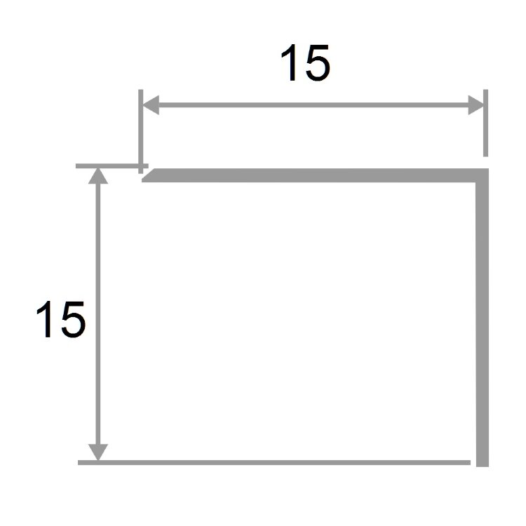 Заказать Латунный уголок 15х15 мм шлифованный PA15 3м 