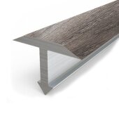 Профиль Т-образный из ламинированного алюминия Т-14 Л Дуб пепельный 2,7 м