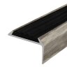 Заказать Порог угловой с черной резиновой вставкой Д01 КД Дуб пепельный 2,7 м 