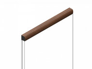 Молдинг 15х15 мм HiWood D15V2 BR396 цвет под дерево из фитополимера 2.7м