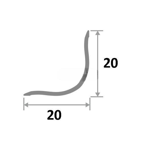 Заказать Алюминиевый внутренний округлый уголок 20х20 мм ПВ-20х20-35 белый муар 2.7 м Заказать Алюминиевый внутренний округлый уголок 20х20 мм ПВ-20х20-35 белый муар 2.7 м