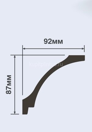 Заказать Потолочный плинтус 92х87 мм Hiwood A126 белый полистирол 2 м 