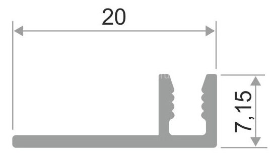 Заказать Монтажная планка ПТО-7 из алюминия 2,7 м 