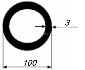 Заказать Труба алюминиевая круглая 100х3 мм 3 м Заказать Труба алюминиевая круглая 100х3 мм 3 м