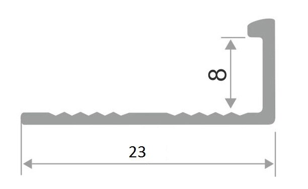 Заказать Алюминиевый L-профиль 8 мм ПО-Г8 Серый муар 2,7 м Заказать Алюминиевый L-профиль 8 мм ПО-Г8 Серый муар 2,7 м