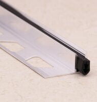 Монтажная планка с резиновой вставкой для Т-профиля ПТО-18 алюминий 2,7 м Монтажная планка с резиновой вставкой для Т-профиля ПТО-18 алюминий 2,7 м