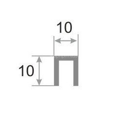 Заказать Стальной П-профиль 10х10 FSUP10-GP золото полированное 2,7м Заказать Стальной П-профиль 10х10 FSUP10-GP золото полированное 2,7м