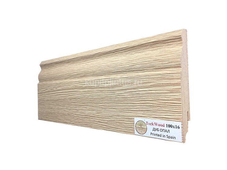 Заказать Напольный плинтус МДФ Teckwood цветной 100х16 Дуб Опал 2.15 м 