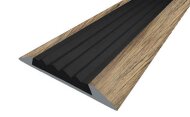 Порог противоскользящий с черной вставкой Д15 КД Дуб венский (декорированный) 2,7 м Порог противоскользящий с черной вставкой Д15 КД Дуб венский (декорированный) 2,7 м