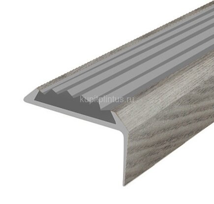 Заказать Порог угловой с серой резиновой вставкой Д01 КД Дуб арктик 2,7 м 
