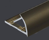 C-образный профиль алюминий для плитки 12 мм PV09-10 коричневый матовый 2,7 м