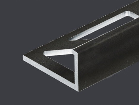 Заказать L-образный профиль алюминиевый 10 мм PV02-18 черный матовый 2,7 м 