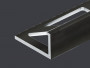L-образный профиль алюминиевый 10 мм PV02-18 черный матовый 2,7 м