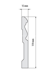Заказать Плинтус напольный под покраску Cezar Elegance LPC-09 101-белый 2,44м 