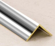 Латунный уголок 10х10 мм ЛПН-10х10 латунный хром полированный 2,7 м Латунный уголок 10х10 мм ЛПН-10х10 латунный хром полированный 2,7 м