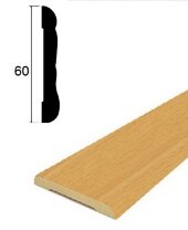 Наличник фигурный ПВХ Lemal 22060 60 мм Цвет 0042 Бук 2,2 м