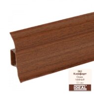 Плинтус напольный пластиковый IDEAL Комфорт 293 Орех темный 2,5 м Плинтус напольный пластиковый IDEAL Комфорт 293 Орех темный 2,5 м