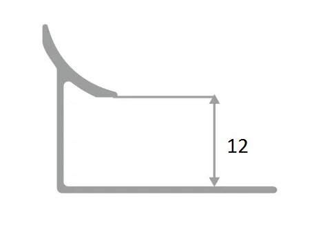 Заказать Профиль для плитки внутренний алюминий 12 мм PV29-08 шампань матовая 2,7 м 