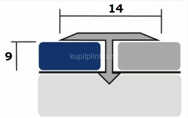 Заказать Декорированный Т-профиль из алюминия Т-14 КД Орех 2,7 м Заказать Декорированный Т-профиль из алюминия Т-14 КД Орех 2,7 м