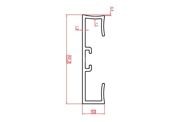 Заказать Универсальная алюминиевая фурнитура для плинтуса Евротрим C-40 4036.00 золото 