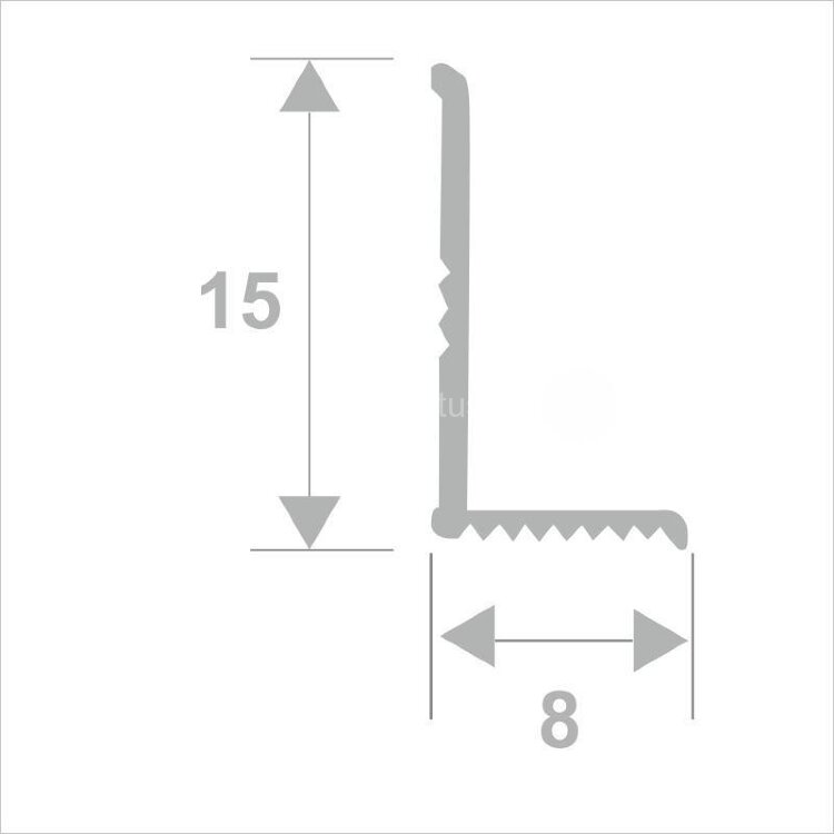 Заказать Алюминиевый внутренний разнополочный уголок 15х8 мм ПВ-205-37 серый муар 2.7 м Заказать Алюминиевый внутренний разнополочный уголок 15х8 мм ПВ-205-37 серый муар 2.7 м