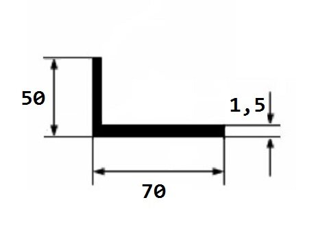 Заказать Алюминиевый уголок 50х70х1,5 мм 3 м Заказать Алюминиевый уголок 50х70х1,5 мм 3 м