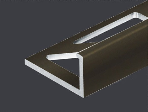 Заказать L-образный профиль алюминиевый 10 мм PV02-10 коричневый матовый 2,7 м 
