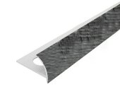 Внешний профиль ПВХ для плитки 12 мм Cezar 223 Серебряный гранит 2,5 м