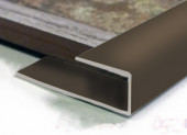 Профиль для ламината оконечный Panel L алюминий 10 мм PV44-06 бронза матовая 2,7 м