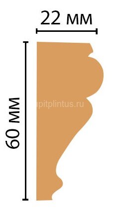 Заказать Цветной молдинг Decomaster Ионика 161-58 Золото 60х22х2400 мм 